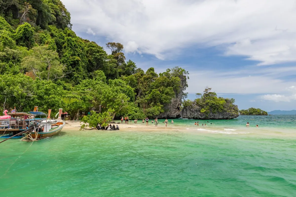 Beach and boats at Hong Island, Krabi