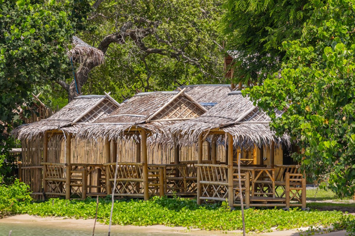 Bamboo huts at Laem Had Beach