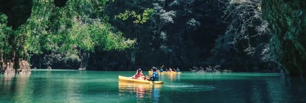 Hidden lagoon inside a hong