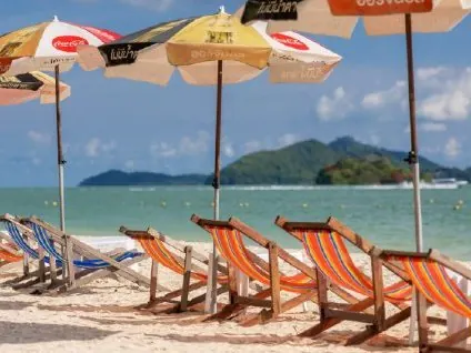 Beach chairs on Rang Yai