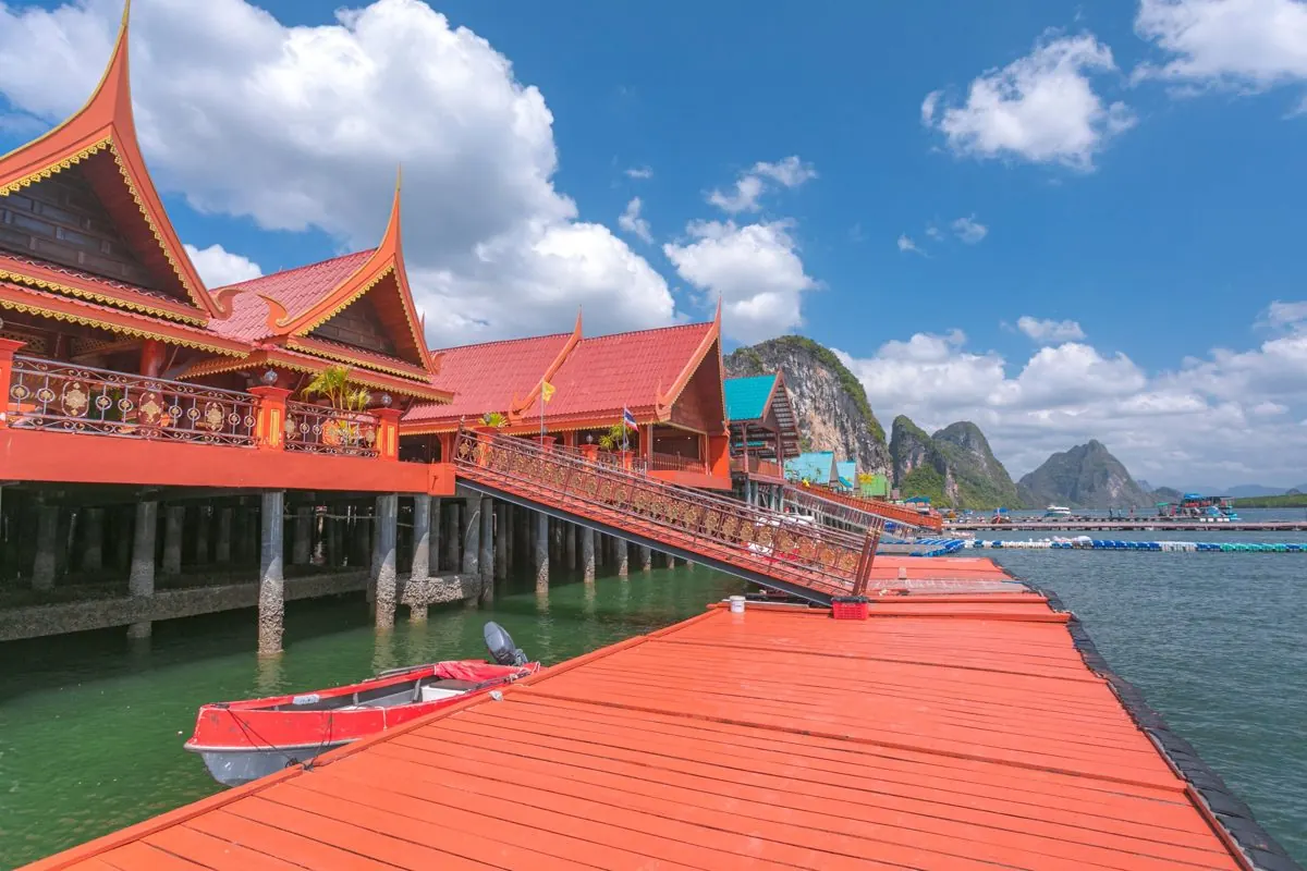 Thai-style restaurant pier at Koh Panyi
