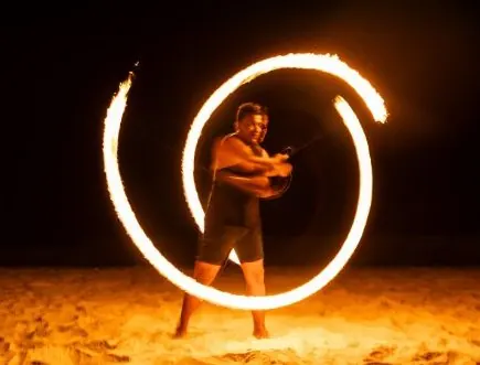Fire show on Phi Phi