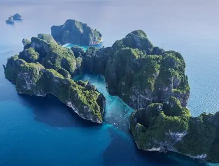Maya Bay from above