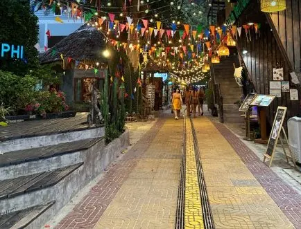 Phi Phi Don village at night