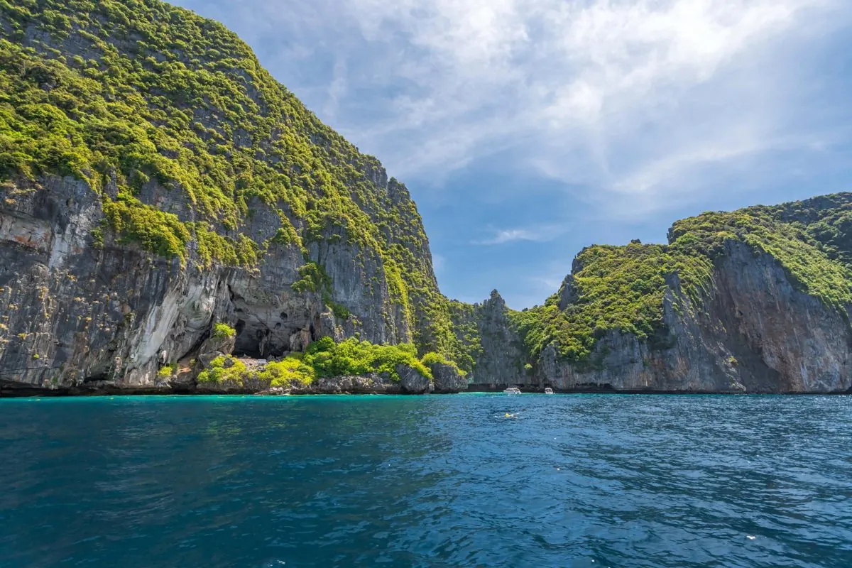 Limestone cliffs around Phi Phi
