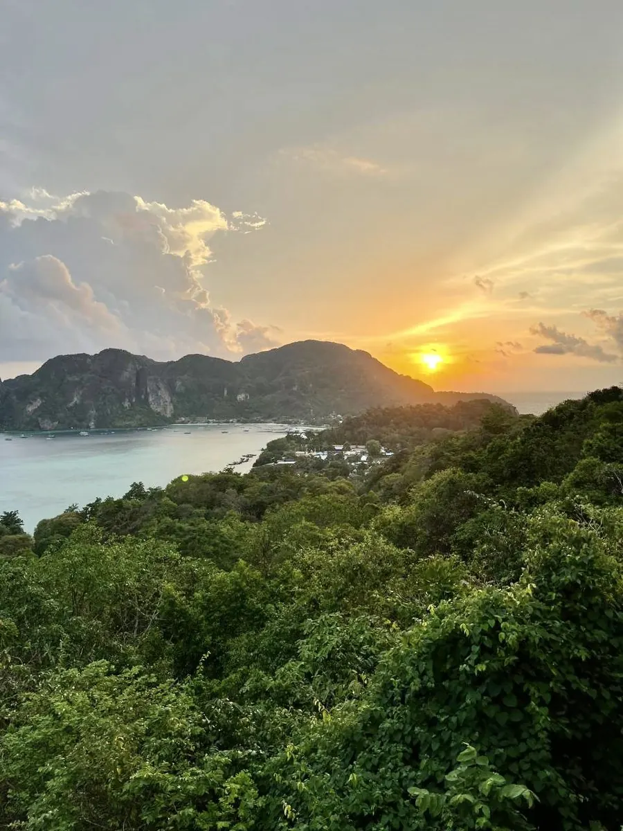 Sunset from the Phi Phi viewpoint