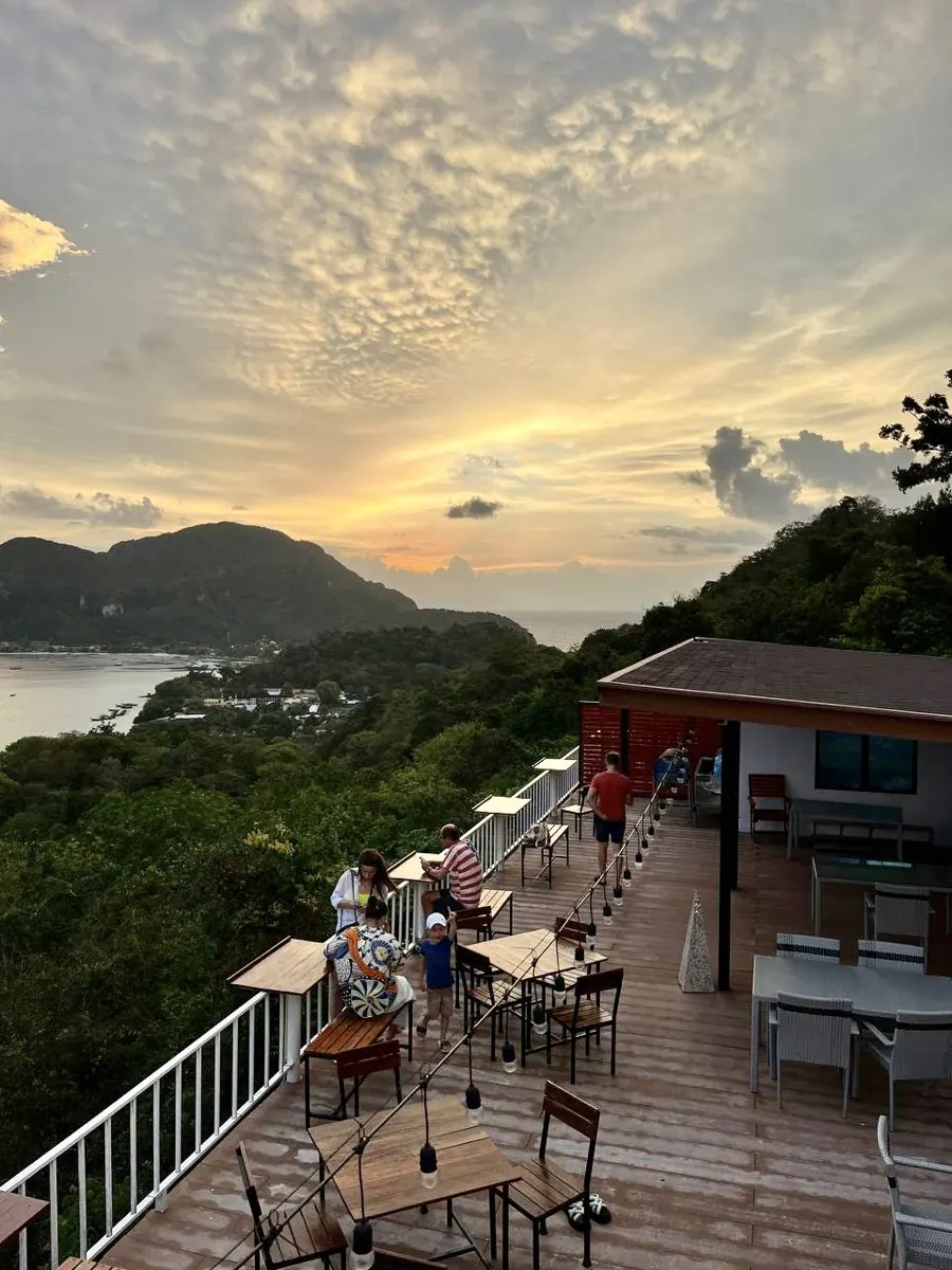 Sunset terrace at the Phi Phi viewpoint