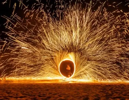 Fire show on Phi Phi